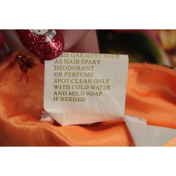 Beaded phsychedelic Full Sweep Gown sz 8 Tall Cinderella Mardi Gras Formal Prom - Picture 13 of 15